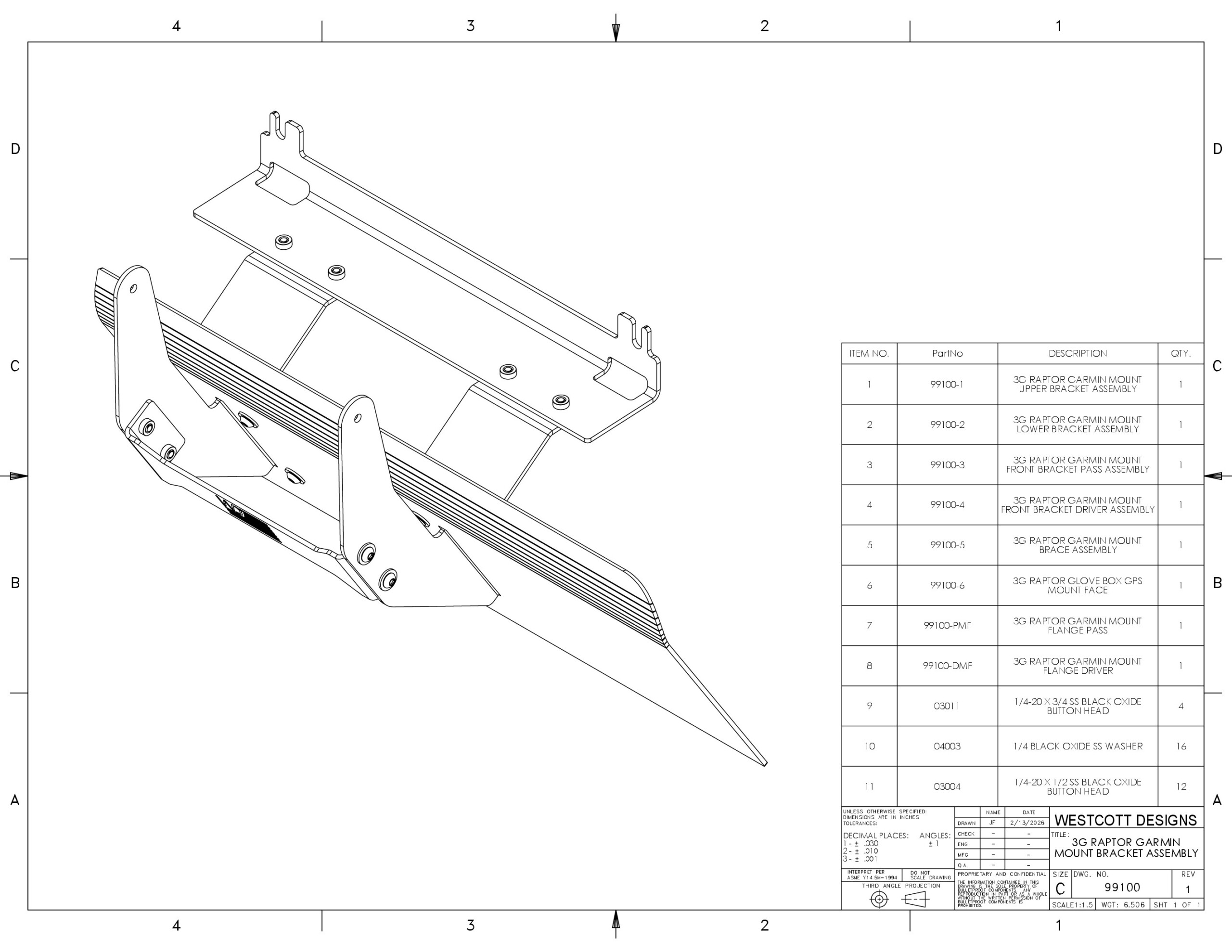 Garmin Tread XL Mount for 2021–2026 Ford F-150 Raptor | Adjustable Navigation System | Westcott Designs™